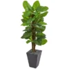 Nearly Natural 5-ft Large Leaf Philodendron Artificial Plant In Slate Planter (Real Touch) -Artificial Flowers Sale GUEST 08dc2b73 c658 4c2a 9f70 d77570d85513