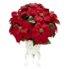 Nearly Natural Poinsettia With Metal Planter Artificial Flower Arrangement -Artificial Flowers Sale GUEST 12eea498 0084 4575 8889 e1f9deaf7f25