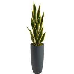 Nearly Natural 3.5-ft Artificial Sansevieria Snake Plant In Gray Planter -Artificial Flowers Sale GUEST 156152f3 3f45 4b37 9a66 bd5eea0415ed