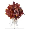 Nearly Natural 20-in Autumn Maple Leaf Artificial Plant In Metal Planter, Burgundy 2 Nearly Natural 20-in Autumn Maple Leaf Artificial Plant In Metal Planter, Burgundy -Artificial Flowers Sale GUEST 156e6121 f87c 44bd 8e4a 2df755ae658d
