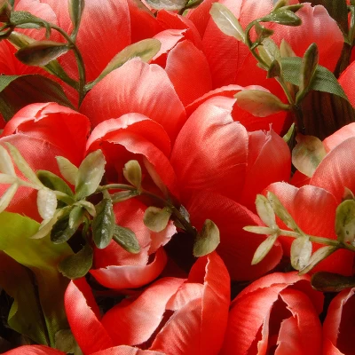 National Tree Company 20" Planter With Pink Tulips 4 National Tree Company 20" Planter With Pink Tulips - Image 2