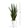 Nearly Natural 3-ft UV Resistant Artificial Sansevieria Snake Plant In White Decorative Planter (Indoor/Outdoor) 1 Nearly Natural 3-ft UV Resistant Artificial Sansevieria Snake Plant In White Decorative Planter (Indoor/Outdoor) -Artificial Flowers Sale GUEST 1bb38e42 a430 42e8 a8c4 06ece9ef8128