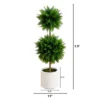 Nearly Natural 3.5-ft UV Resistant Artificial Cedar Double Ball Topiary Tree In White Decorative Planter (Indoor/Outdoor -Artificial Flowers Sale GUEST 1f6ef890 7e22 4473 a1c7 23c9f9b06c32
