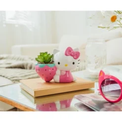 Silver Buffalo Sanrio Hello Kitty Strawberry 5-Inch Planter With Artificial Succulent -Artificial Flowers Sale GUEST 21c5a715 b5e2 42f2 bf3d 336751af8e3f