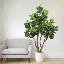 KWPZQEB 7FT H Artificial Banyan Tree, Large Faux Greenery With Natural Look Leaves, Tall Lush Faux Tree With Black Nursery Planter For Indoor, Outdoor -Artificial Flowers Sale GUEST 34e5225c 1bc1 47d6 97f9 d1ee341a167f