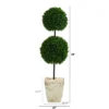 Nearly Natural 4-ft Boxwood Double Ball Artificial Topiary Tree In Country White Planter UV Resistant (Indoor/Outdoor) 1 Nearly Natural 4-ft Boxwood Double Ball Artificial Topiary Tree In Country White Planter UV Resistant (Indoor/Outdoor) -Artificial Flowers Sale GUEST 3e53db6d 2a22 45bb b1b4 9f1689b52581