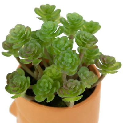 Northlight 5.5" Mini Artificial Succulent In Face Planter Pot 7 Northlight 5.5" Mini Artificial Succulent In Face Planter Pot - Image 5