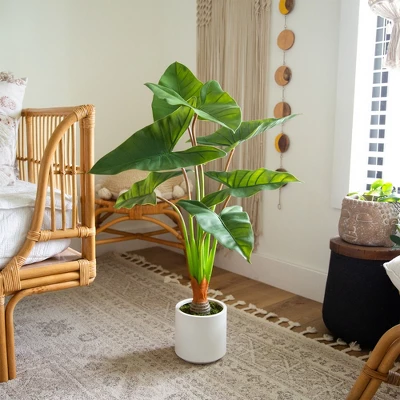 Nearly Natural 3.5-ft Artificial Arrowhead Philodendron In White Decorative Planter 5 Nearly Natural 3.5-ft Artificial Arrowhead Philodendron In White Decorative Planter - Image 3