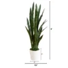 Nearly Natural 4-ft UV Resistant Artificial Sansevieria Snake Plant In White Decorative Planter (Indoor/Outdoor) 1 Nearly Natural 4-ft UV Resistant Artificial Sansevieria Snake Plant In White Decorative Planter (Indoor/Outdoor) -Artificial Flowers Sale GUEST 6821a70b e574 49ec a2c1 ddb2a404f478