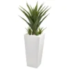 Nearly Natural 40” Spiky Agave Artificial Plant In White Planter