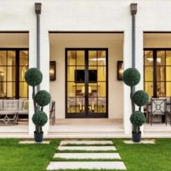 1pc Topiary Trees Artificial Outdoor, 35"/45" Milan Grass Ball Topiary Trees, Fake Greenery Tree With Planter Pot For Home, Office, Porch Decor 13 1pc Topiary Trees Artificial Outdoor, 35"/45" Milan Grass Ball Topiary Trees, Fake Greenery Tree With Planter Pot For Home, Office, Porch Decor -Artificial Flowers Sale GUEST 6be44a4b 8252 4192 b560 1388a92dfa42