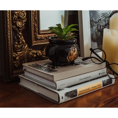 Silver Buffalo Harry Potter Hogwarts Cauldron Ceramic Mini Planter With Artificial Succulent 6 Silver Buffalo Harry Potter Hogwarts Cauldron Ceramic Mini Planter With Artificial Succulent - Image 4