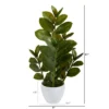 Nearly Natural 22-in Zamioculcas Artificial Plant In White Planter -Artificial Flowers Sale GUEST 82d4cd84 ba02 4516 8cb6 736e4cd24bb0