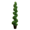 Nearly Natural 5-ft UV Resistant Boxwood Spiral Topiary Artificial Tree In Decorative Planter (Indoor/Outdoor) -Artificial Flowers Sale GUEST 9f8ebb69 5f4e 4ee5 bb0e 1cdc8aa26003