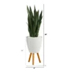 Nearly Natural 4-ft Artificial Sansevieria Snake Plant In White Planter With Stand 1 Nearly Natural 4-ft Artificial Sansevieria Snake Plant In White Planter With Stand -Artificial Flowers Sale GUEST a53786bf 1212 41ae 9a65 01820d1f3909