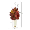Nearly Natural 38-in Autumn Magnolia Leaf With Berries Artificial Plant In Cream Planter With Gold Base 1 Nearly Natural 38-in Autumn Magnolia Leaf With Berries Artificial Plant In Cream Planter With Gold Base -Artificial Flowers Sale GUEST a7227cc6 25af 49cb a09a a36bb51e7ff8