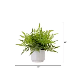 Nearly Natural 13-in Artificial Boston Fern Plant With Decorative Planter -Artificial Flowers Sale GUEST aa68e36a 386a 4ce2 baec 0bc4ff820e12
