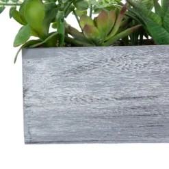 Northlight 12" Mixed Succulent Artificial Plants In Wooden Planter - Green/Gray -Artificial Flowers Sale GUEST c55d49bb f948 45c3 927a d8576f9e4780