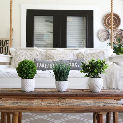 Nearly Natural 9-in Artificial Grass Plant With Decorative Planter 6 Nearly Natural 9-in Artificial Grass Plant With Decorative Planter - Image 4