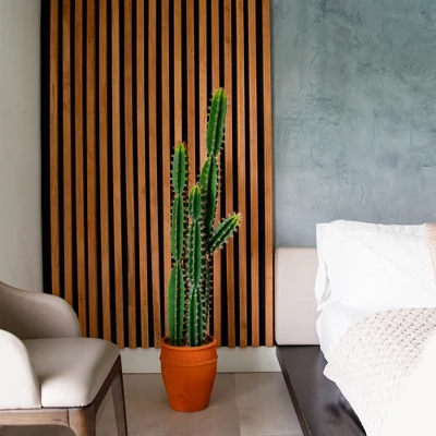 Nearly Natural 5-ft Artificial Cactus In Terracotta Planter 5 Nearly Natural 5-ft Artificial Cactus In Terracotta Planter - Image 3