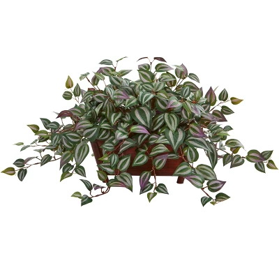 Nearly Natural Wandering Jew Artificial Plant In Decorative Planter 3 Nearly Natural Wandering Jew Artificial Plant In Decorative Planter