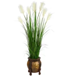 Nearly Natural 63-in Wheat Plume Grass Artificial Plant In Decorative Planter -Artificial Flowers Sale GUEST dcc588d7 7aed 4f33 8492 492a397104f9