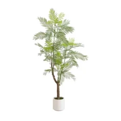 Nearly Natural 6-ft Artificial Jacaranda Tree In White Decorative Planter 11 Nearly Natural 6-ft Artificial Jacaranda Tree In White Decorative Planter -Artificial Flowers Sale GUEST df630926 c4ac 4aa3 be55 a95f44b5c774