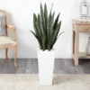Nearly Natural 4-ft Artificial Sansevieria Snake Plant In White Tower Planter 2 Nearly Natural 4-ft Artificial Sansevieria Snake Plant In White Tower Planter -Artificial Flowers Sale GUEST e5734001 8933 4bbe a89a 8d5ee7dd668d