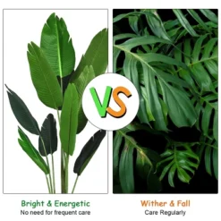 Costway 5.3 FT Artificial Tropical Palm Tree Green Indoor-Outdoor Home Decorative Planter 16 Costway 5.3 FT Artificial Tropical Palm Tree Green Indoor-Outdoor Home Decorative Planter -Artificial Flowers Sale GUEST e5981cdd d173 4361 a508 376169ea1818