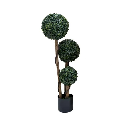1pc Topiary Trees Artificial Outdoor, 35"/45" Milan Grass Ball Topiary Trees, Fake Greenery Tree With Planter Pot For Home, Office, Porch Decor 8 1pc Topiary Trees Artificial Outdoor, 35"/45" Milan Grass Ball Topiary Trees, Fake Greenery Tree With Planter Pot For Home, Office, Porch Decor - Image 6