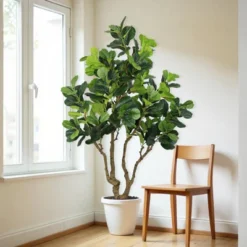 KWPZQEB 7FT H Artificial Banyan Tree, Large Faux Greenery With Natural Look Leaves, Tall Lush Faux Tree With Black Nursery Planter For Indoor, Outdoor -Artificial Flowers Sale GUEST eb82ec67 65ba 4b0f 8010 69d3cfee3934
