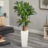 Nearly Natural 5-ft Cornstalk Dracaena Artificial Plant In White Tower Planter -Artificial Flowers Sale GUEST f74201b5 879e 4496 871f efe28db0c6d1