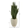 Nearly Natural 40-in Artificial Sansevieria Snake Plant In Sand Colored Planter