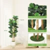 5 FT Faux Fiddle Leaf Fig Tree With White Tall Planter, Faux Trees With Artificial Plants 56 Fiddle Leaves Greenery -Artificial Flowers Sale GUEST f9cdbbb1 9f5e 4d53 87e6 9d9364f5ceff