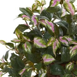 22" X 20" Artificial Hoya Plant In Decorative Planter Purple - Nearly Natural